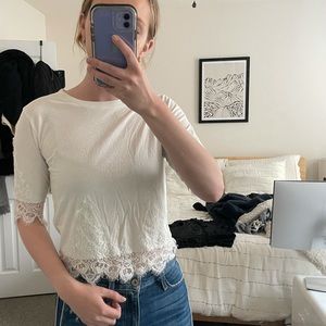 Topshop lace tee
